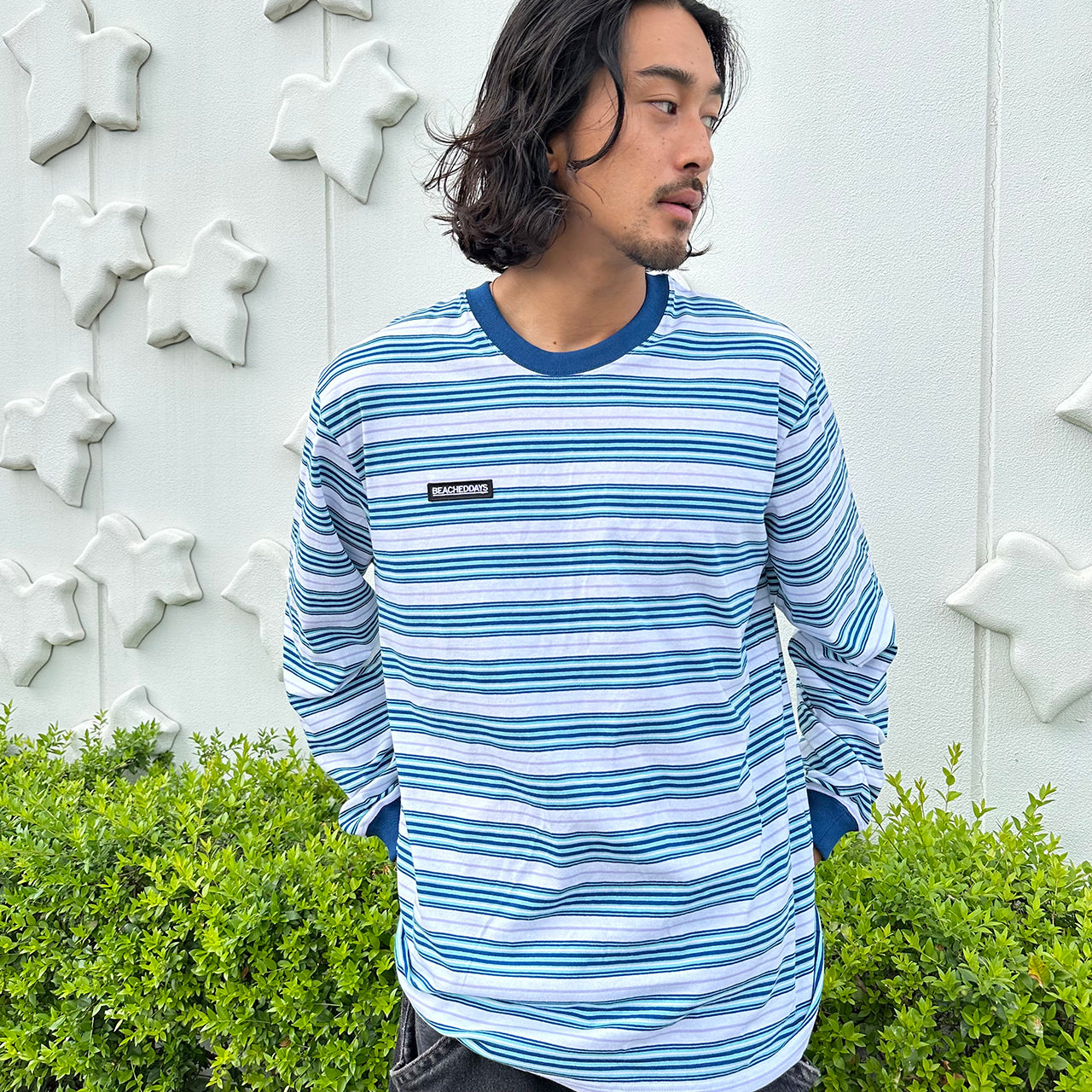 Dry Multi Border L/S Tee