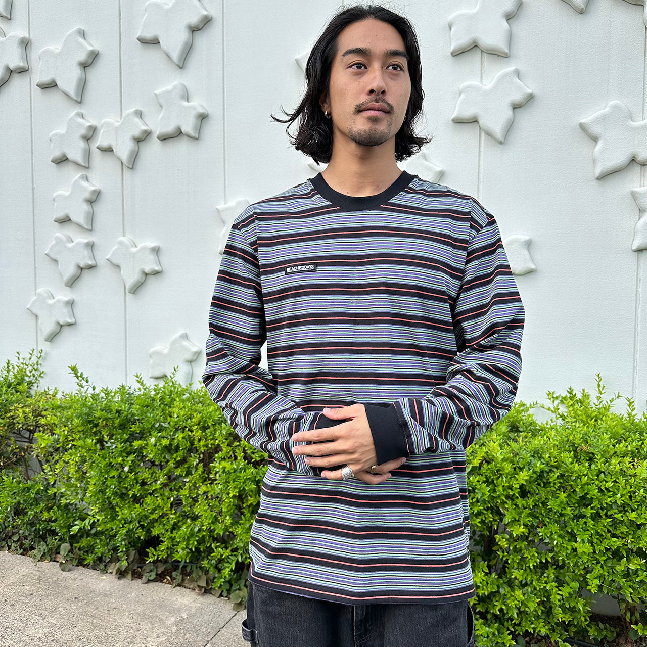 Dry Multi Border L/S Tee