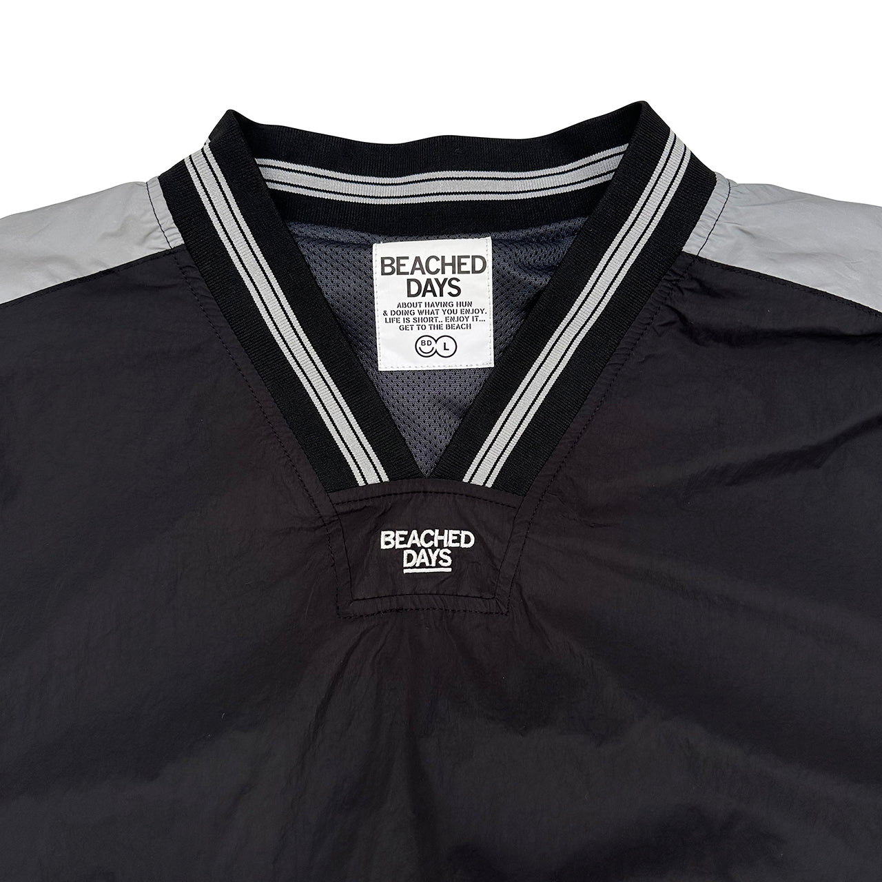 Reflective V-neck pullover