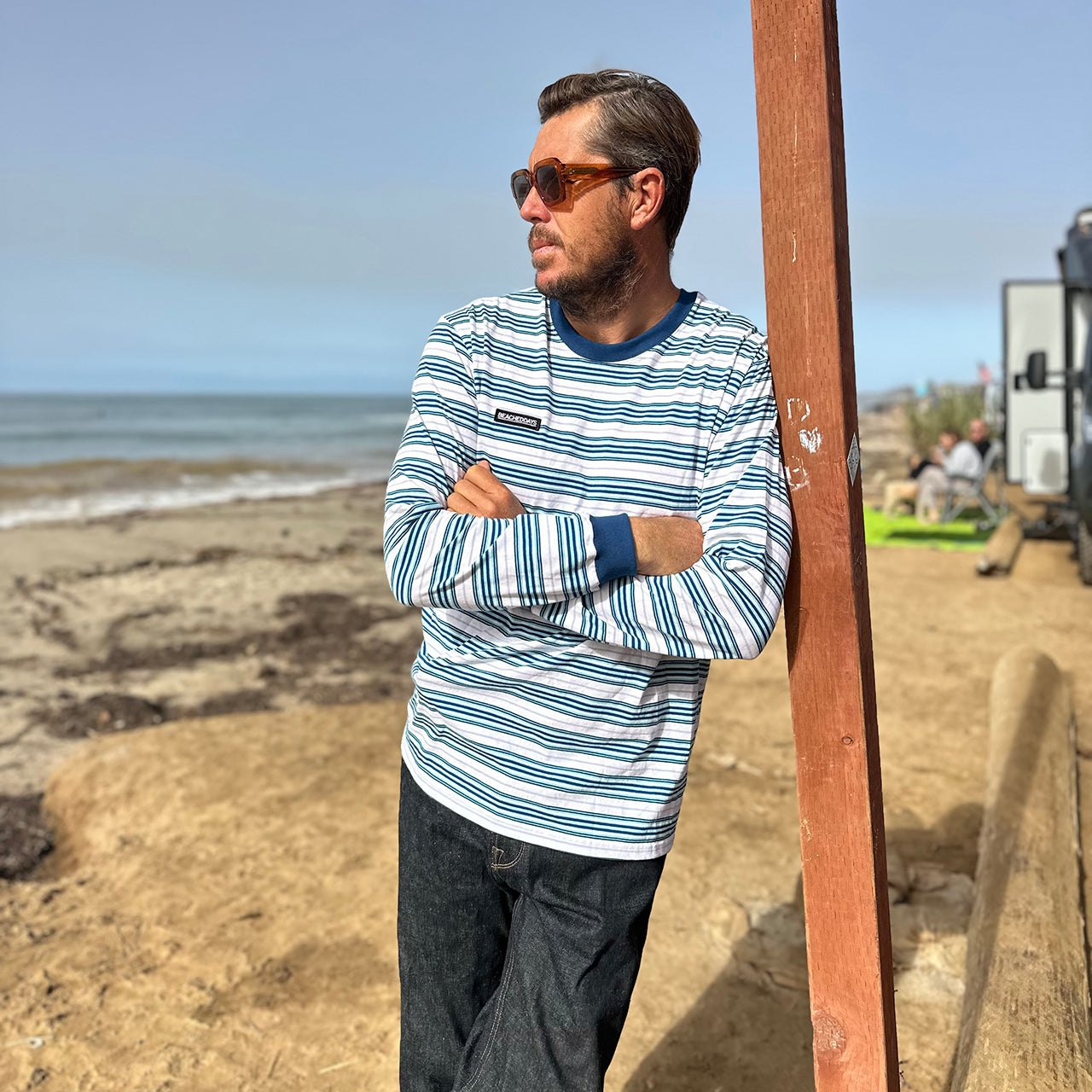Dry Multi Border L/S Tee