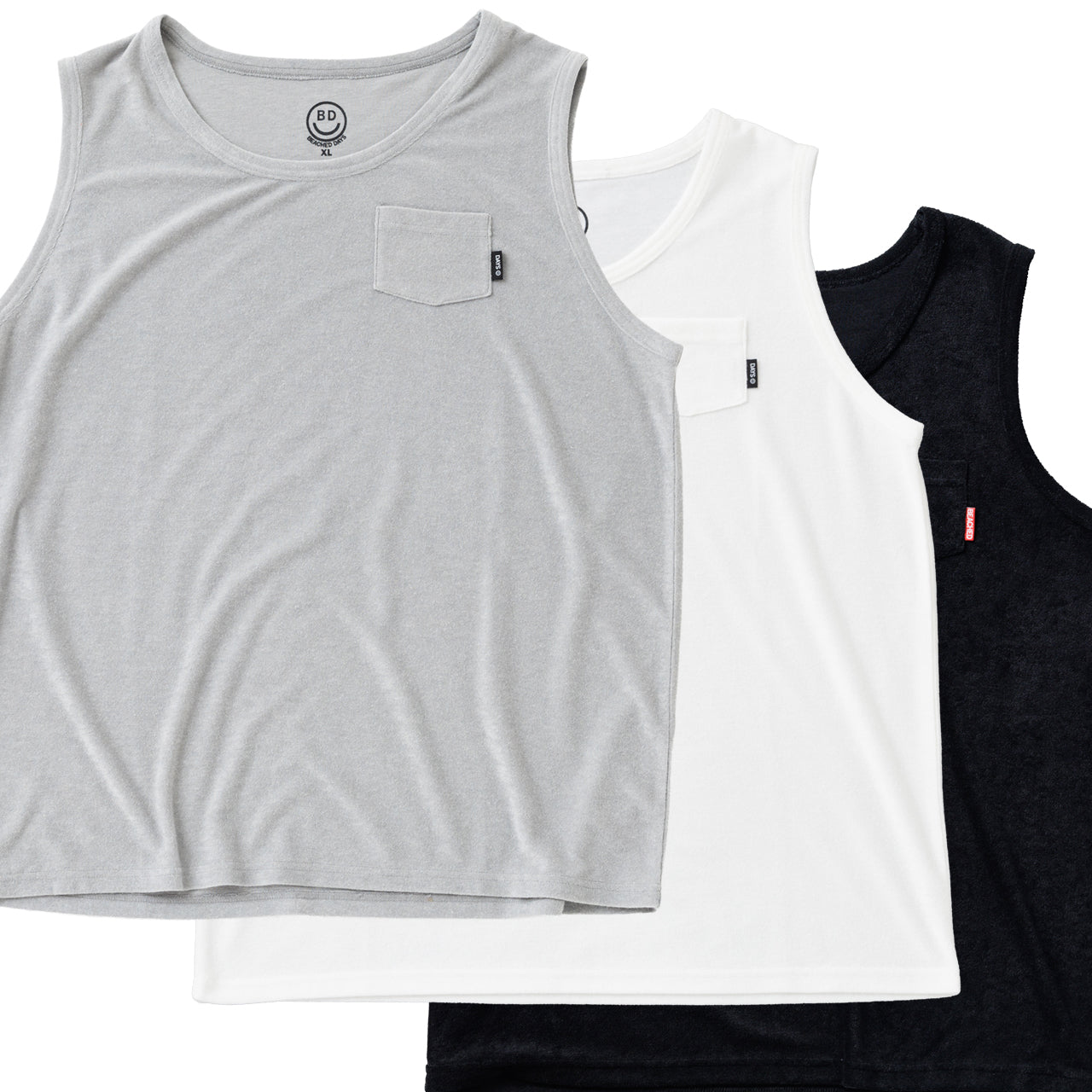 D&G GYM ON THE BEACH タンクトップ XS ソフトパイルタンクトップ ビーチドデイズ 公式 BEACHED DAYS メンズ