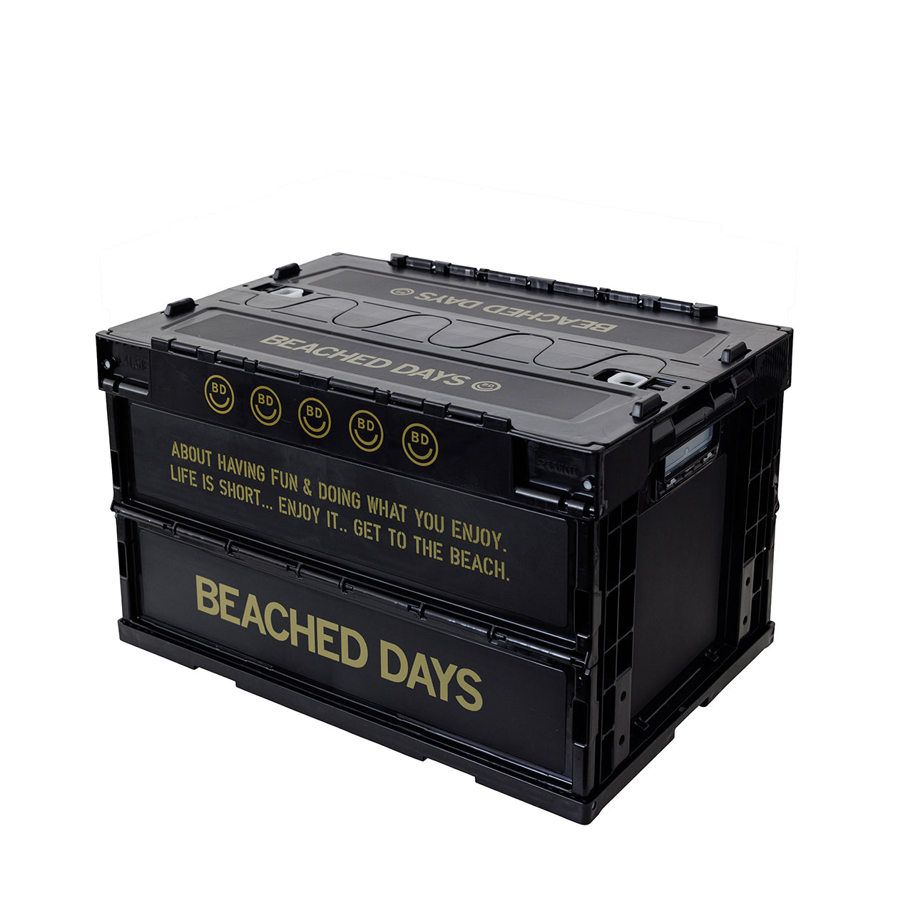 コンテナボックス 51リッター ビーチドデイズ 公式 BEACHED DAYS 51L Container Box 折りたたみコンテナ 収納ケース  コンテナボックス 蓋付き オリコン シェルフ 積み重ね 重ねる 収納 サーフィン キャンプ アウトドア グッズ 日本製