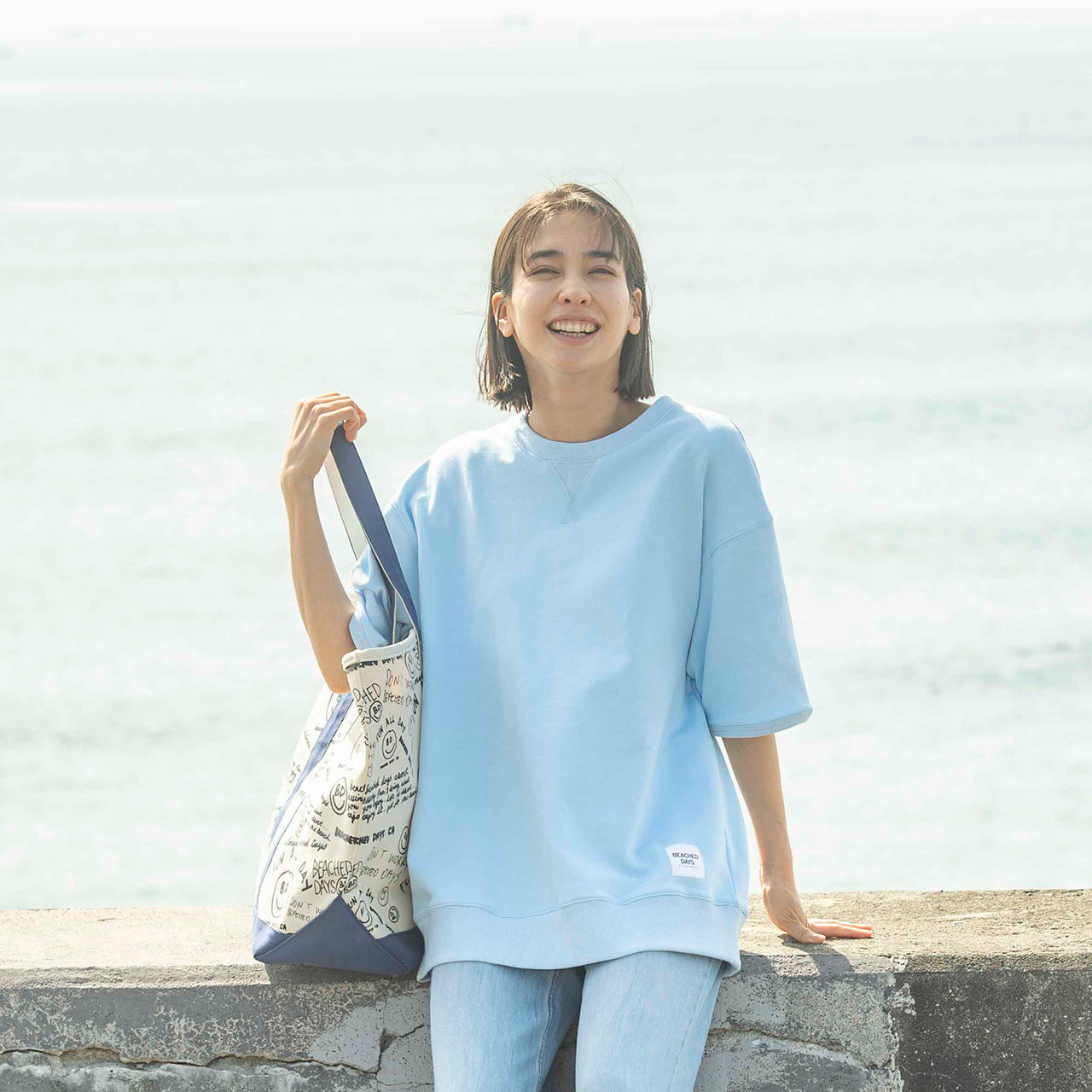 クルーネック S/S スウェットシャツ