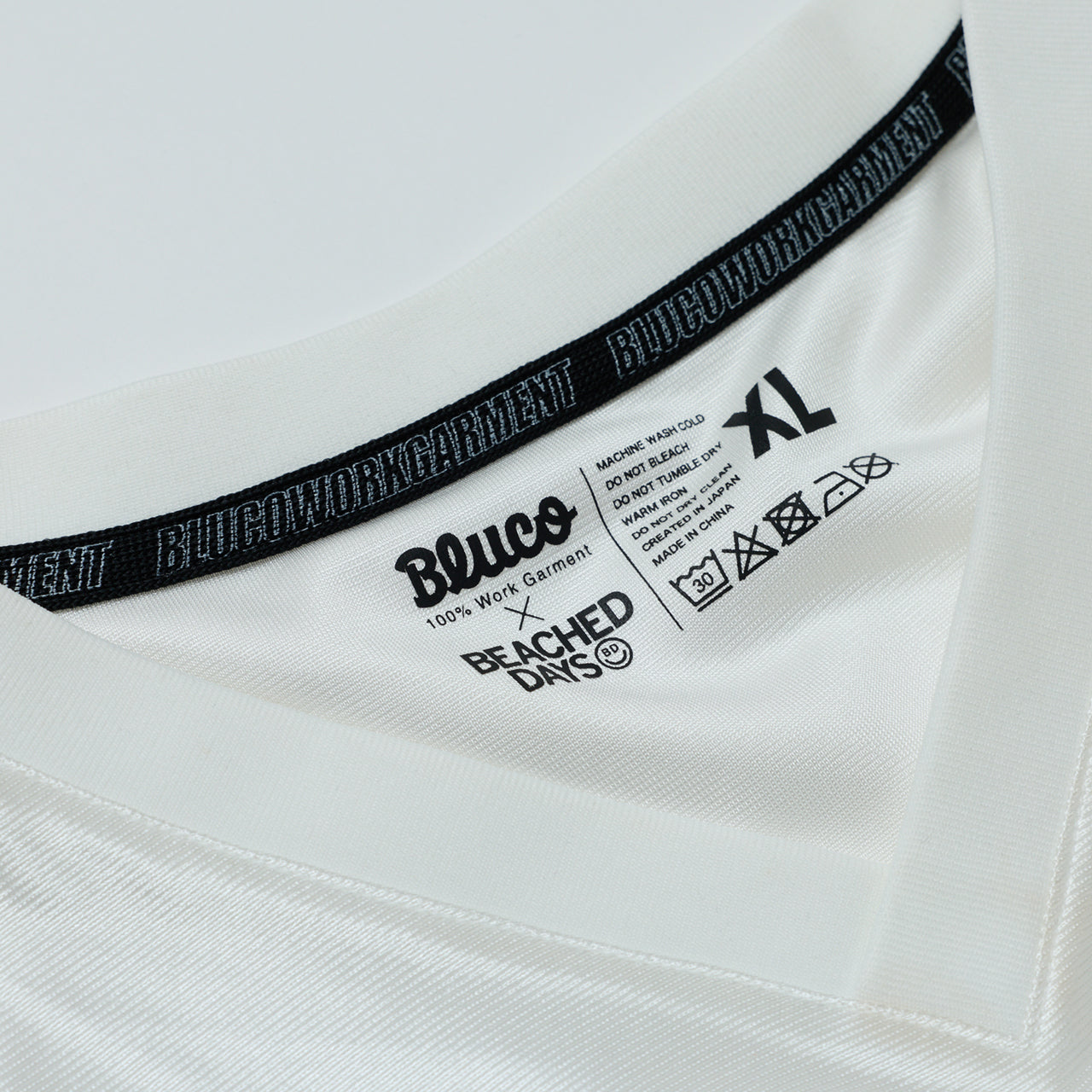 BLUCO/ブルコ　メッシュフットボールTシャツ　ホワイト　L 店舗限定】BEACHED DAYS × BLUCO メッシュタンクトップ ビーチドデイズ